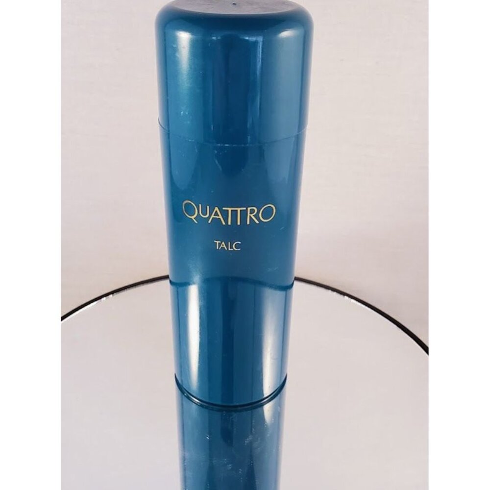 Vintage Mary Kay Quattro Talc for Men 3oz – Classic Blue Container NOS